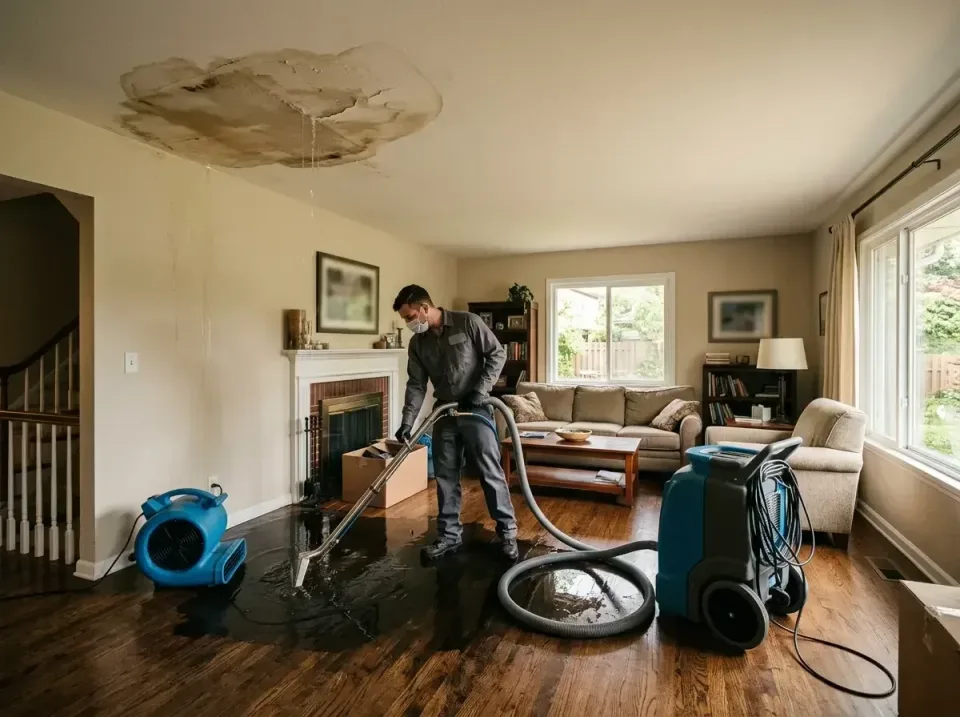 attic-pipe-burst-ceiling-drip-008 — frequently asked questions, Water Damage Restoration & Carpet Care in Brimfield, OH